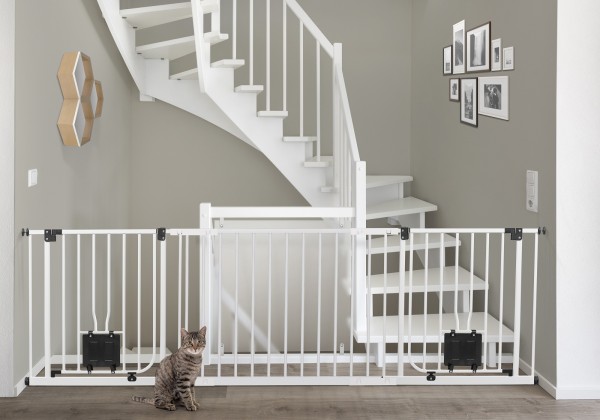 IMPAG® Treppen Katzenschutzgitter Mio 77 cm hoch mit 2 Türen